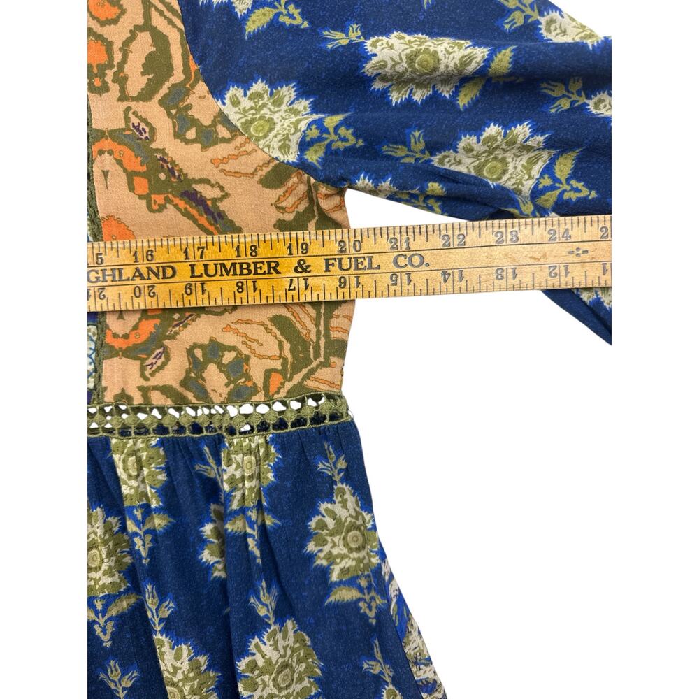 Soft Surroundings Boho Hippie Tassel Gold Patchwork Peasant Tunic Sz M - Picture 12 of 16